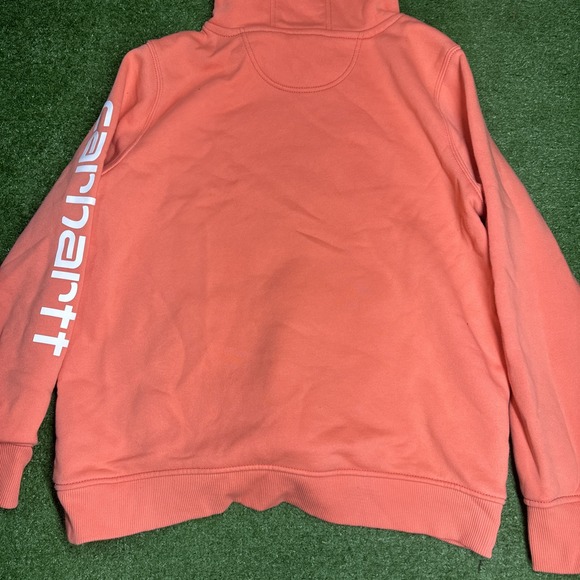 Carhartt Women's Relaxed Fit Midweight Hoodie - Size XL(16-18) Salmon / Orange - Picture 9 of 9